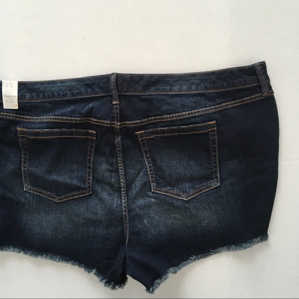 Torrid Cut Off Denim Jeans Distressed NEW WITH TAG - Picture 2 of 6